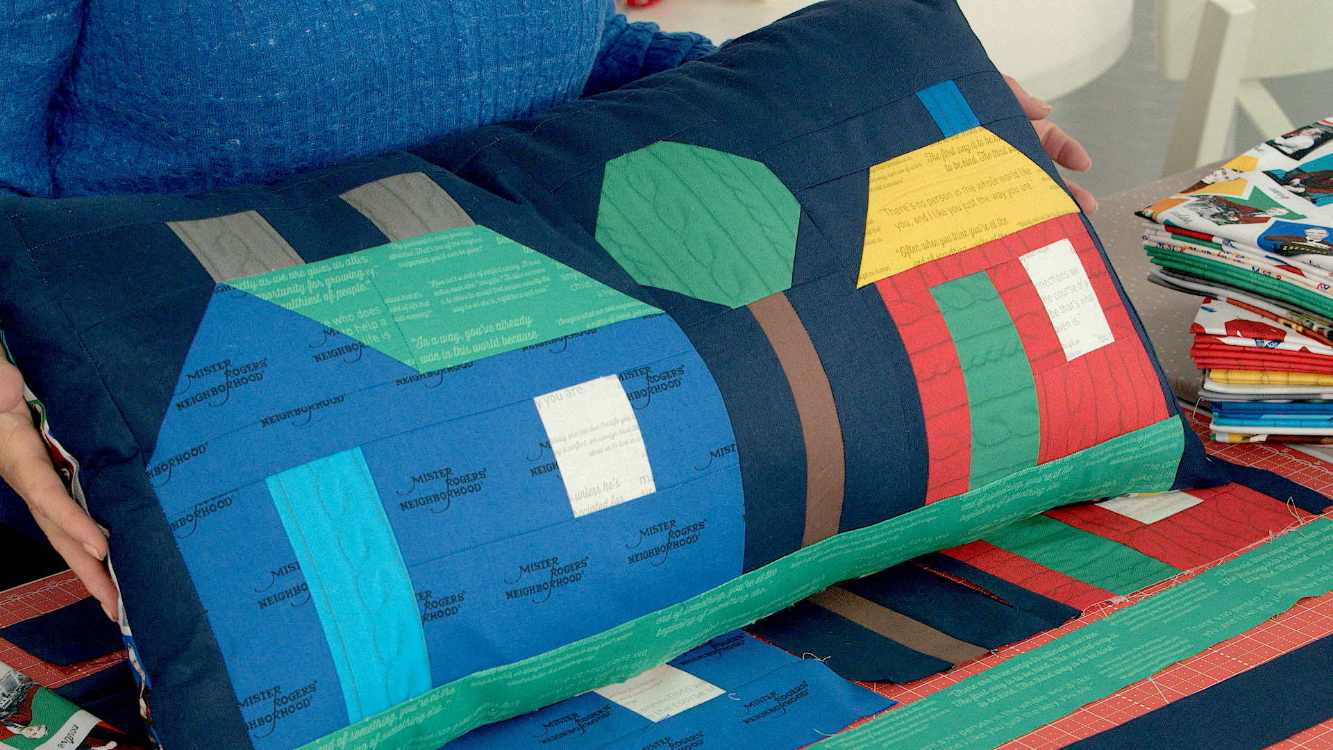Mister Rogers Bench Pillow