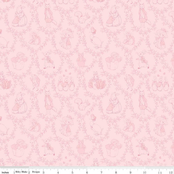 Peter Rabbit & Friends Toile in Pink Peter Rabbit & Friends Toile in Pink