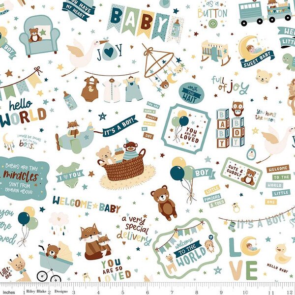 Baby Boy Main White | Riley Blake Designs