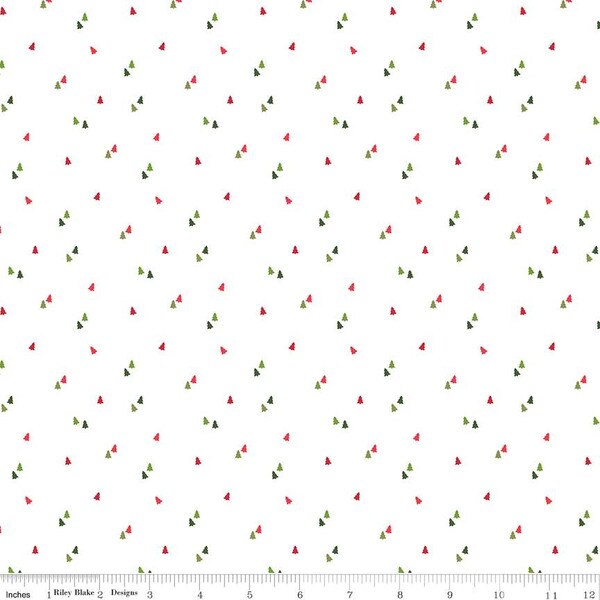 Seasonal Basics Trees White | Riley Blake Designs