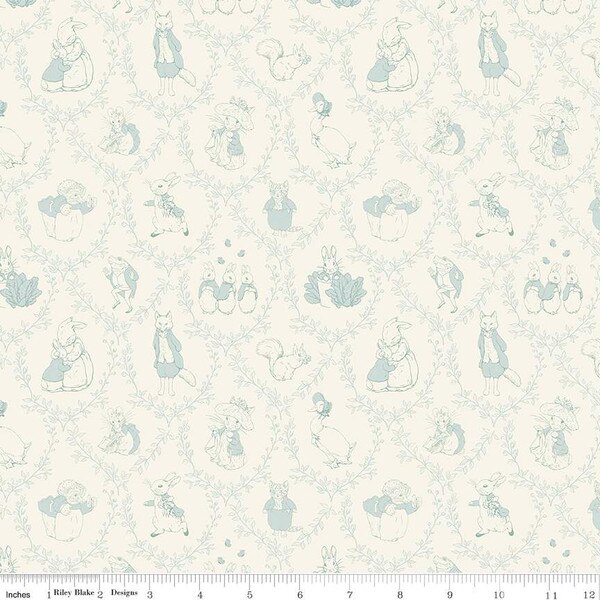 Flannel Peter Rabbit™ & Friends Toile Cloud | Riley Blake Designs