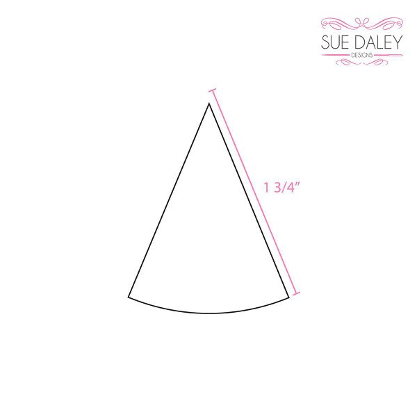Sue daley designs pie shape 1 3 4 epp papers and template riley