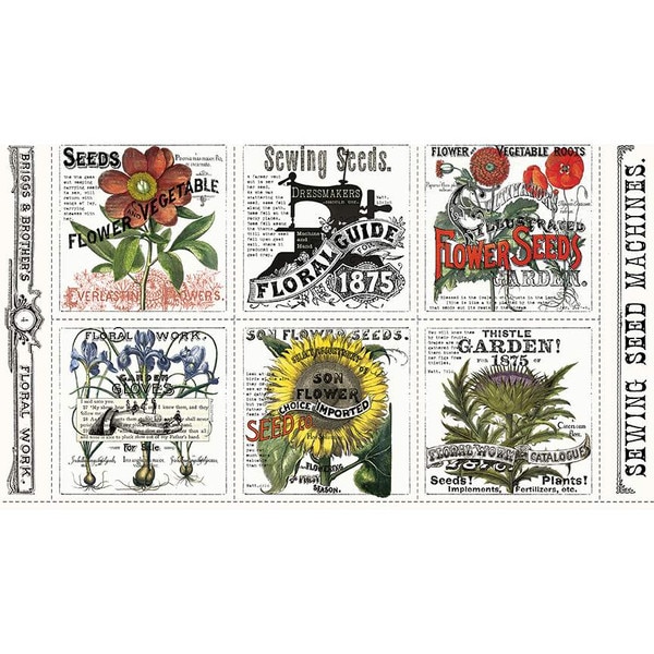 Sewing Seeds Seed Packets Panel Sewing Seeds Seed Packets Panel