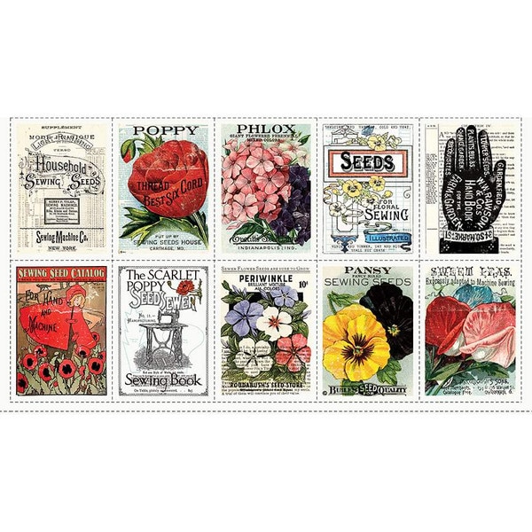 Sewing Seeds Seed Packets Panel Sewing Seeds Seed Packets Panel