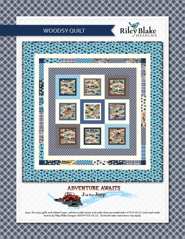 “Woodsy Quilt” Free Easy to Sew Quilt Pattern designed & from Riley Blake Designs