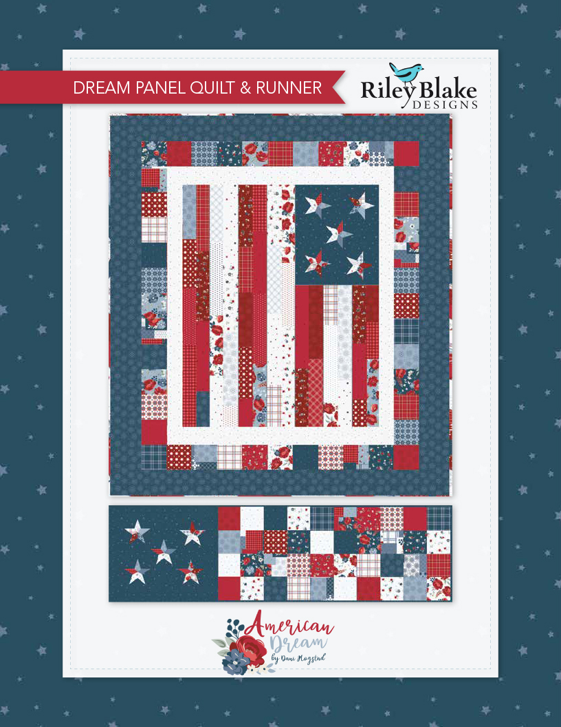 "American Dream" is a Free QOV Quilt Pattern designed by Dani Mogstad from from Riley Blake Designs!