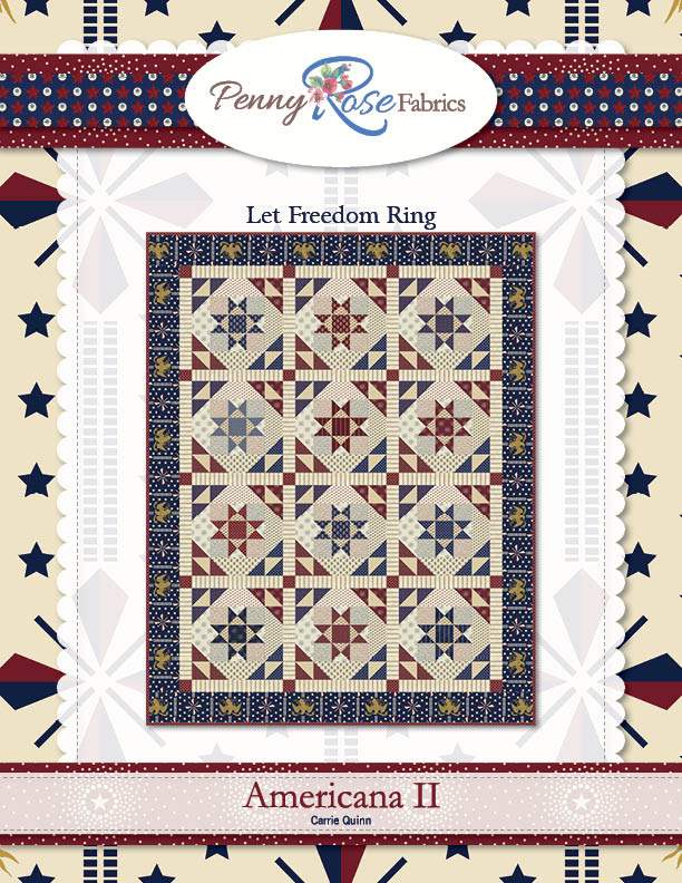 “Let Freedom Ring” Free Patriotic Quilt Pattern designed by Carrie Quinn from Riley Blake Designs