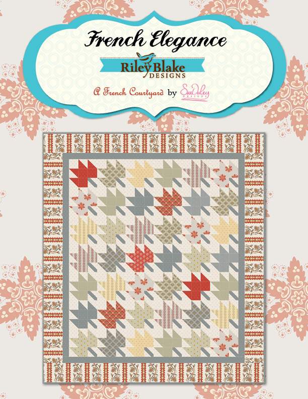 “French Elegance” Free Autumn Quilt Pattern designed by Sue Daley Designs from Riley Blake Designs