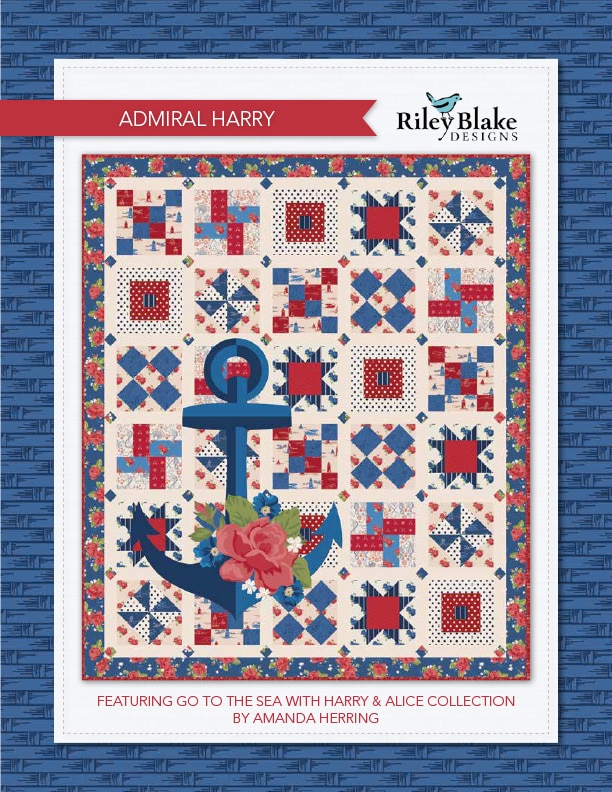 “Admiral Harry” a Free Quilts of Valor Pattern designed & from Riley Blake Designs