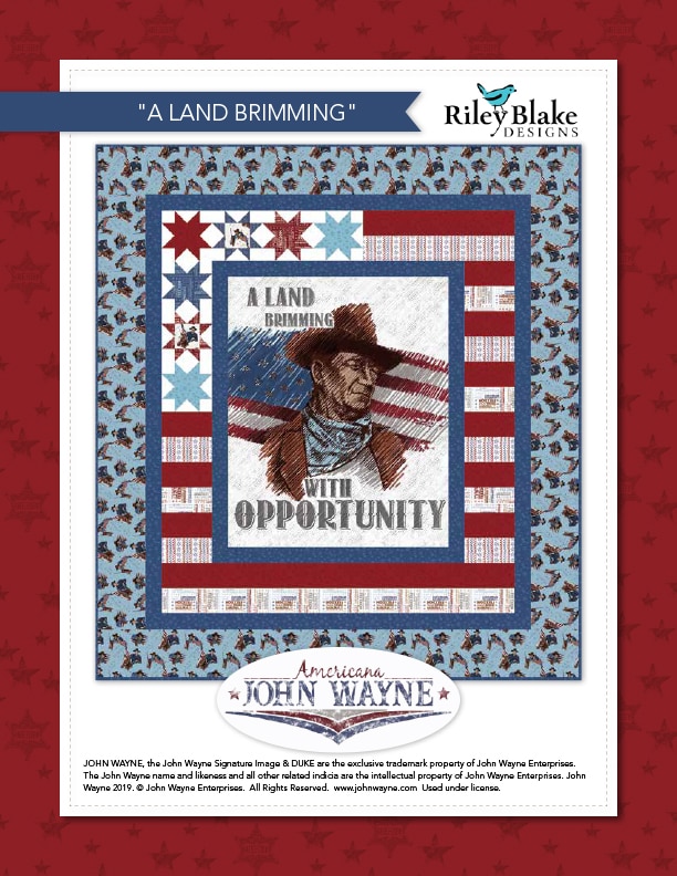 “A Land Brimming with Opportunity” a Free Quilts of Valor Pattern designed & from Riley Blake Designs