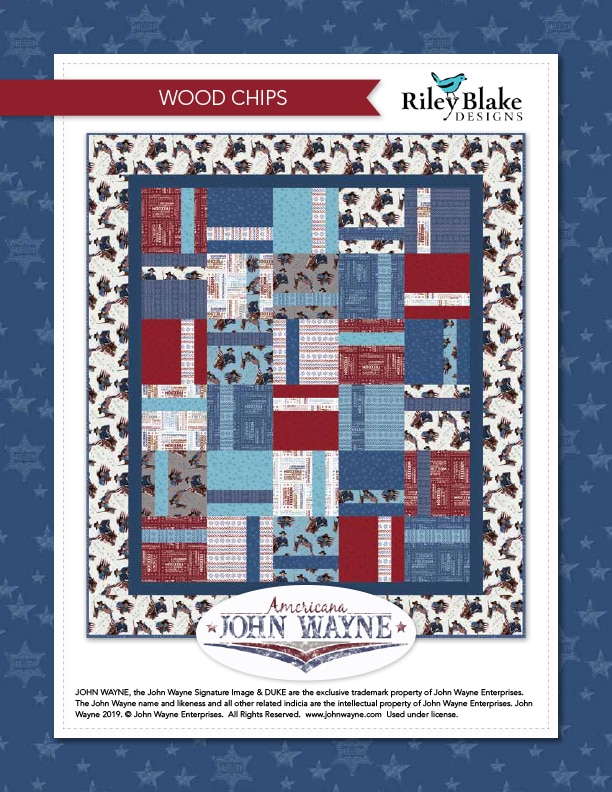 “Wood Chips” a Free Quilts of Valor Pattern designed & from Riley Blake Designs