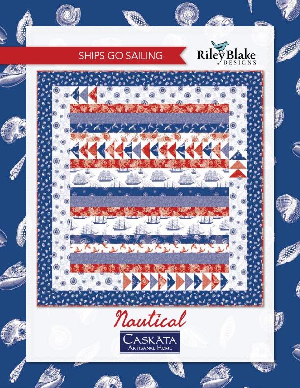 “Ships Go Sailing” a Free Quilts of Valor Pattern designed & from Riley Blake Designs