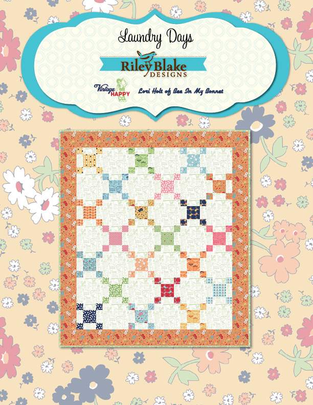 “Laundry Days” Free Easy to Sew Quilt Pattern designed by Lori Holt of Bee in my Bonnet from Riley Blake Designs