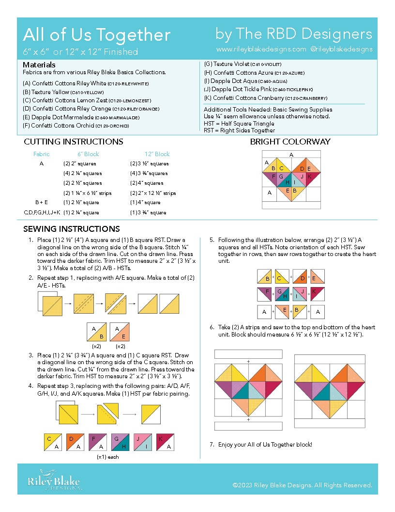 Pattern Updates  Riley Blake Designs