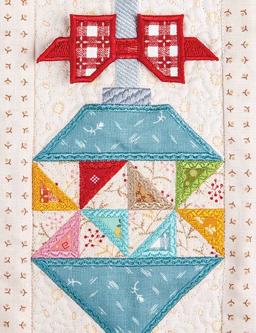 Decorating the Tree embroidered Christmas quilt