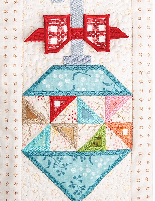 Lori Holt Christmas machine embroidery design detail