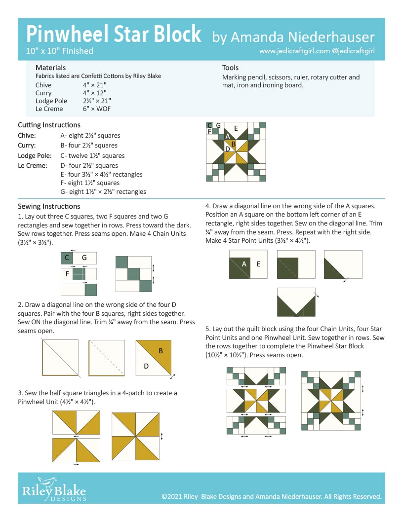 Free Patterns  Riley Blake Designs