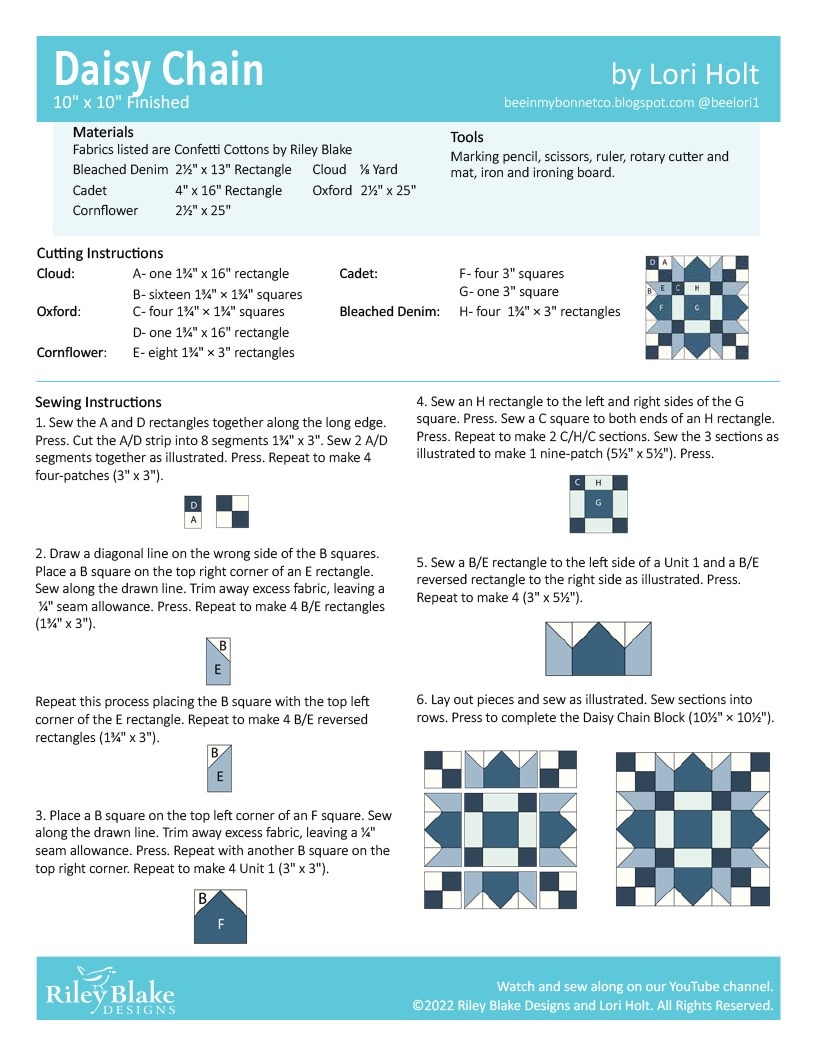 2022 RBD Block Challenge Patterns