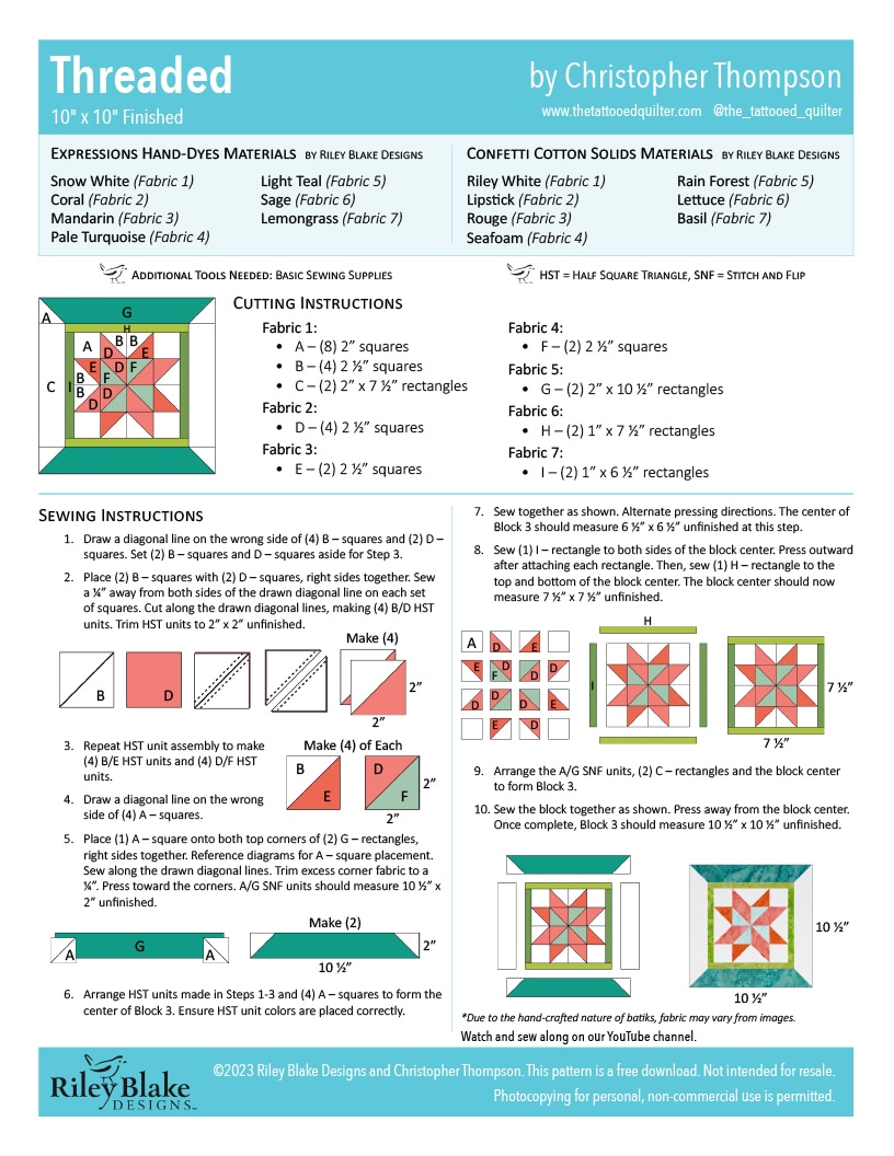 Introducing the 2022 Riley Blake Quilt Block Challenge - Diary of