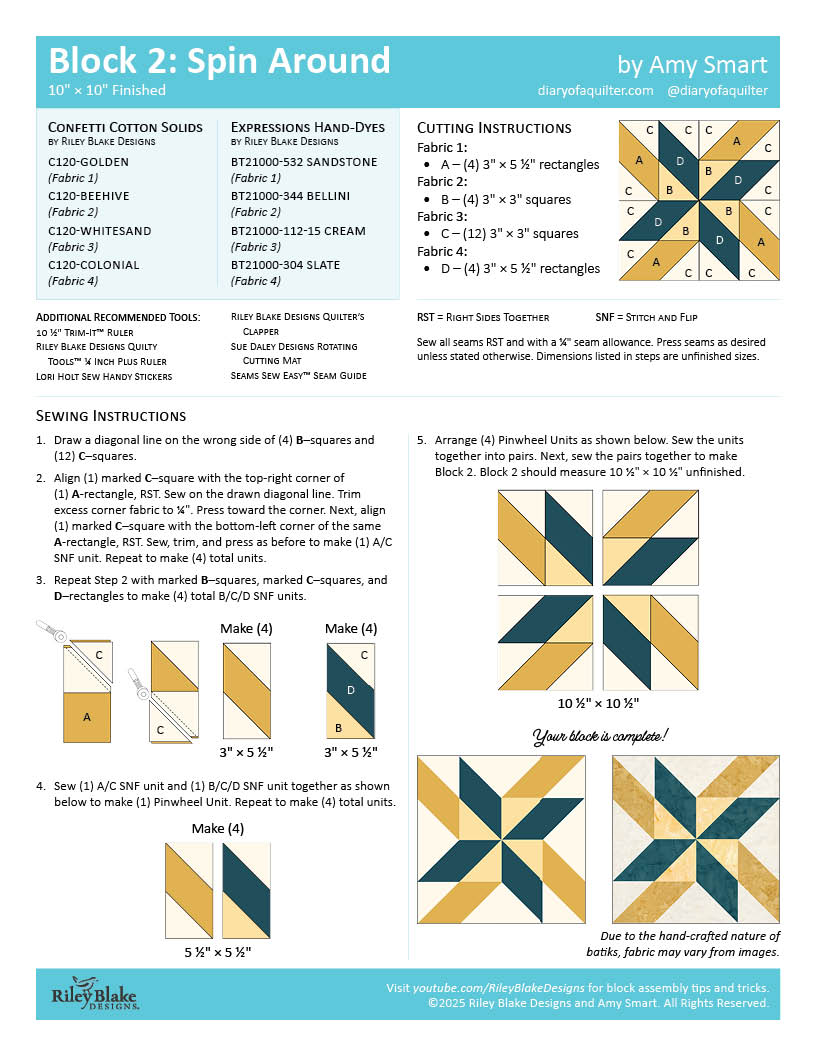 2026 RBD Block Challenge Patterns | Riley Blake Designs