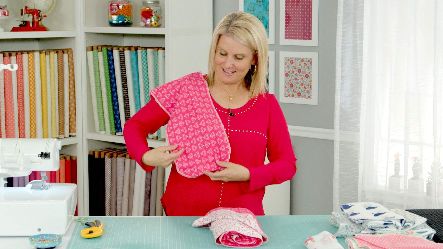 Easy Baby Blanket and Burp Cloth Using a Serger
